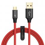 Cablu pentru incarcare si transfer de date BlitzWolf BW-MC7 AmpCore Turbo, USB/Micro-USB, Quick Charge 3.0, 2.4A, 1m, Rosu 2 - lerato.ro