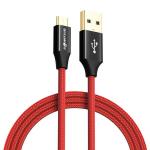 Cablu pentru incarcare si transfer de date BlitzWolf BW-MC8, USB/Micro-USB, Quick Charge 3.0, 2.4A, 1.8m, Rosu