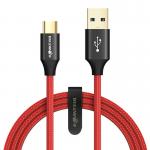 Cablu pentru incarcare si transfer de date BlitzWolf BW-TC10 Ampcore, USB/USB Type-C, Quick Charge 3.0, 3A, 1.8m, Rosu 2 - lerato.ro