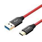 Cablu pentru incarcare si transfer de date BlitzWolf BW-TC10 Ampcore, USB/USB Type-C, Quick Charge 3.0, 3A, 1.8m, Rosu