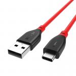 Cablu pentru incarcare si transfer de date BlitzWolf BW-TC12, USB/USB Type-C, 3A, 1m, Rosu