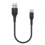 Cablu pentru incarcare si transfer de date BlitzWolf BW-TC13, USB/USB Type-C, 3A, 30cm, Negru 2 - lerato.ro