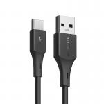 Cablu pentru incarcare si transfer de date BlitzWolf BW-TC13, USB/USB Type-C, 3A, 30cm, Negru 4 - lerato.ro