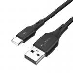 Cablu pentru incarcare si transfer de date BlitzWolf BW-TC14, USB/USB Type-C, 3A, 1m, Negru