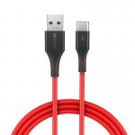 Cablu pentru incarcare si transfer de date BlitzWolf BW-TC14, USB/USB Type-C, 3A, 1m, Rosu 2 - lerato.ro