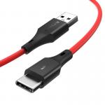 Cablu pentru incarcare si transfer de date BlitzWolf BW-TC14, USB/USB Type-C, 3A, 1m, Rosu 3 - lerato.ro