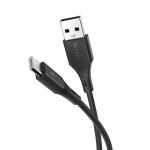 Cablu pentru incarcare si transfer de date BlitzWolf BW-TC15, USB/USB Type-C, 3A, 1.8m, Negru