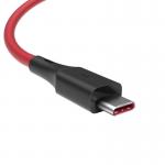 Cablu pentru incarcare si transfer de date BlitzWolf BW-TC19, USB/USB Type-C, Super Charge, Quick Charge 3.0, 40W, 5A, 1.8m, Rosu