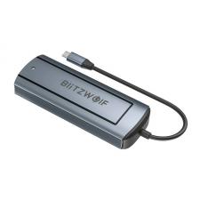 Adaptor HUB aluminiu 6-in-1 Blitzwolf BW-Neo-TH13, USB-C - 3x USB 3.0, 1x USB-C PD, 1x DisplayPort, 1x Card Slot SSD, Argintiu
