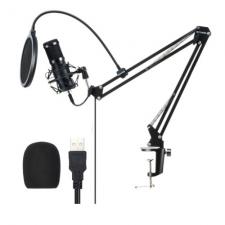 Microfon BlitzWolf BW-CM2 Condenser Cantilever Bracket, USB, Negru