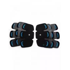 Set 6 electrozi Bluetens pentru abdomen, Reutilizabili, Negru