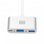 Adaptor Splitter BOX Products USB-C la VGA / USB-A 3.0 / USB-C, 5 Gbps, 75 × 48 × 21 mm, Silver 5 - lerato.ro
