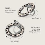 Suport universal pentru telefon Burga Ring Holder, Compatibil MagSafe, Almond Latte Silver 4 - lerato.ro