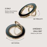 Suport universal pentru telefon Burga Ring Holder, Compatibil MagSafe, Black Hole Gold 4 - lerato.ro