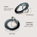Suport universal pentru telefon Burga Ring Holder, Compatibil MagSafe, Black Hole Silver 4 - lerato.ro