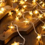 Instalatie Craciun LED Snowflake and Star, 6m, 40 luminite, 3xAA, Alb 6 - lerato.ro