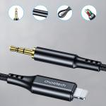 Cablu audio Choetech AUX007, tata Lightning la tata jack 3.5 mm, 1m, Negru 6 - lerato.ro