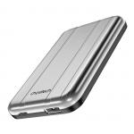 Baterie externa portabila Choetech B655, 5000 mAh, Compatibila MagSafe, Wireless 10W, USB/USB-C, Argintiu 2 - lerato.ro