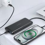 Baterie externa portabila Choetech B654, 10000 mAh, 22.5W, USB/USB-C/Micro USB, Cabluri USB-C si Lightning integrate, Negru 7 - lerato.ro