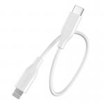 Cablu pentru incarcare si transfer de date Choetech IP0040, USB-C/Lightning, 30W, 1.2m, Alb 2 - lerato.ro