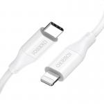 Cablu pentru incarcare si transfer de date Choetech IP0040, USB-C/Lightning, 30W, 1.2m, Alb 6 - lerato.ro