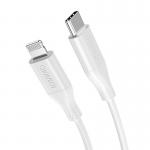 Cablu pentru incarcare si transfer de date Choetech IP0040, USB-C/Lightning, 30W, 1.2m, Alb 3 - lerato.ro