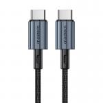 Cablu pentru incarcare si transfer de date Choetech XCC-1014, 2x USB-C, 60W, 1.2m, Negru 2 - lerato.ro
