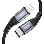 Cablu pentru incarcare si transfer de date Choetech IP0039, USB-C/Lightning, 3A, 1.2m, Negru 11 - lerato.ro