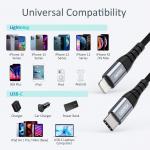 Cablu pentru incarcare si transfer de date Choetech IP0039, USB-C/Lightning, 3A, 1.2m, Negru 12 - lerato.ro
