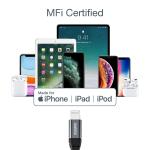 Cablu pentru incarcare si transfer de date Choetech IP0039, USB-C/Lightning, 3A, 1.2m, Negru 9 - lerato.ro