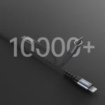 Cablu pentru incarcare si transfer de date Choetech IP0041, USB-C/Lightning, 3A, 2m, Negru 15 - lerato.ro