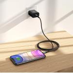 Cablu pentru incarcare si transfer de date Choetech IP0041, USB-C/Lightning, 3A, 2m, Negru 6 - lerato.ro