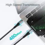 Cablu pentru incarcare si transfer de date Choetech IP0042, USB-C/Lightning, 3A, 3m, Negru 6 - lerato.ro