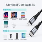 Cablu pentru incarcare si transfer de date Choetech IP0042, USB-C/Lightning, 3A, 3m, Negru 8 - lerato.ro