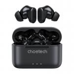 Casti wireless TWS Choetech BH-T15, ANC+ENC, Bluetooth 5.2, 380 mAh, USB-C, Negru 2 - lerato.ro