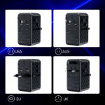 Adaptor retea Choetech PD6028, 2x USB-A, 2x USB-C, 100W, Compatibil cu prize EU/UK/US/AU, Negru 6 - lerato.ro