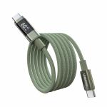 Cablu pentru incarcare si transfer de date CHOETECH, 2xUSB-C, 60W, 1.2m, Verde 3 - lerato.ro