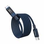 Cablu pentru incarcare si transfer de date CHOETECH, 2xUSB-C, 60W, 1.2m, Albastru 3 - lerato.ro