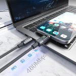 Cablu pentru incarcare si transfer de date CHOETECH, 2xUSB-C, 60W, 1.2m, Negru 8 - lerato.ro