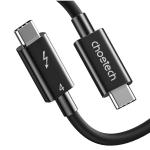Cablu pentru incarcare, transfer de date si transmisie de imagini 8K@60Hz Choetech A3010, USB-C la USB-C Thunderbolt 4.0, 5A, 100W, 40 Gb/s, 0.8m, negru 2 - lerato.ro