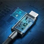 Cablu pentru incarcare, transfer de date si transmisie de imagini 8K@60Hz Choetech A3010, USB-C la USB-C Thunderbolt 4.0, 5A, 100W, 40 Gb/s, 0.8m, negru 4 - lerato.ro