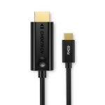 Cablu video adaptor Choetech CH0019 unidirectional USB-C tata 3.1 la HDMI tata 2.0 4K 60Hz 1.8m, Negru 2 - lerato.ro