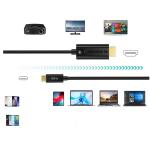 Cablu video adaptor Choetech CH0019 unidirectional USB-C tata 3.1 la HDMI tata 2.0 4K 60Hz 1.8m, Negru 12 - lerato.ro