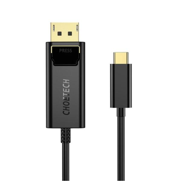 Cablu video Choetech XCP-1801 unidirectional USB-C tata la DisplayPort tata 4K @60Hz, 1.8m, Negru