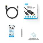 Cablu video Choetech XCP-1801 unidirectional USB-C tata la DisplayPort tata 4K @60Hz, 1.8m, Negru 6 - lerato.ro