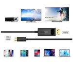 Cablu video Choetech XCP-1801 unidirectional USB-C tata la DisplayPort tata 4K @60Hz, 1.8m, Negru 10 - lerato.ro