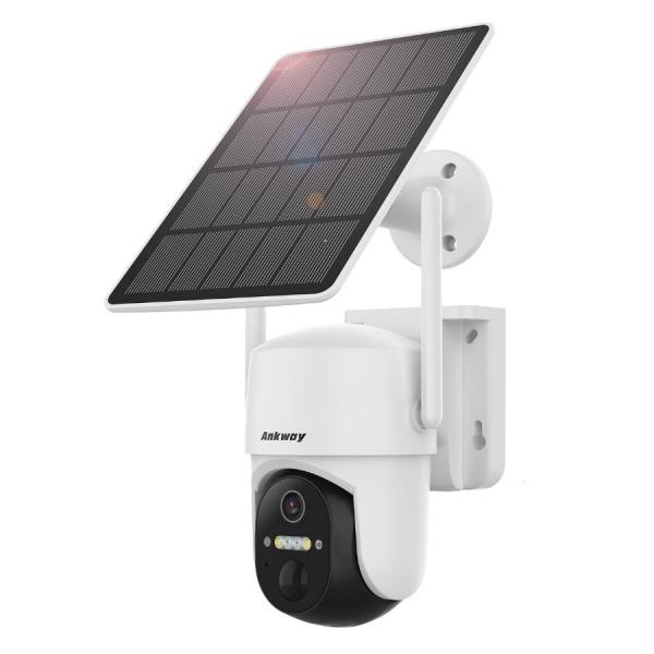 Camera de supraveghere WiFi CHOETECH ASC005 cu aplicatie de control Android/ iOS si cu panou solar de 5W, Alb