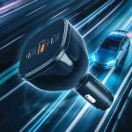 Incarcator auto Choetech TC0024, USB si 2x USB-C, 160W, Negru 5 - lerato.ro