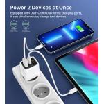 Incarcator retea Choetech PD6052, USB/USB-C, 35W, Display, Alb 5 - lerato.ro
