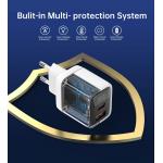 Incarcator retea Choetech PD6052, USB/USB-C, 35W, Display, Alb 3 - lerato.ro